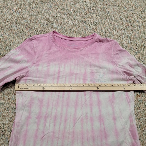 Vineyard Vines Shirt Men Medium Colorful Tie Dye Pullover Long Sleeve Whale Logo - Picture 12 of 16